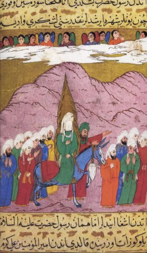Hz.Muhammed (s.a.v.), Mekke'nin kurtuluşundan kısa bir süre önce.